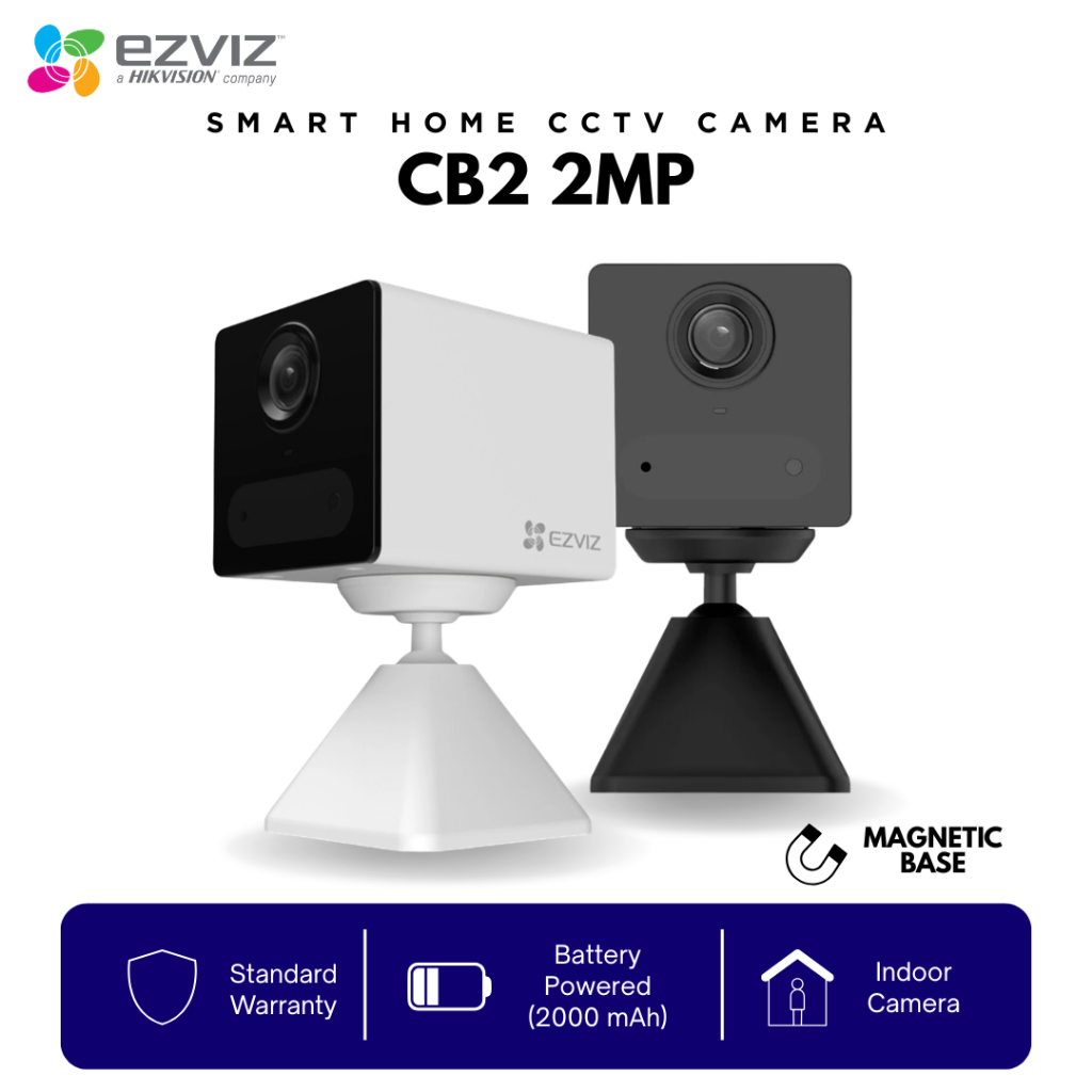 HIKVISION EZVIZ กล้องวงจรปิด CB2 กล้องแบตเตอรี่ WiFi ไร้สายอัจฉริยะ 2MP Full HD