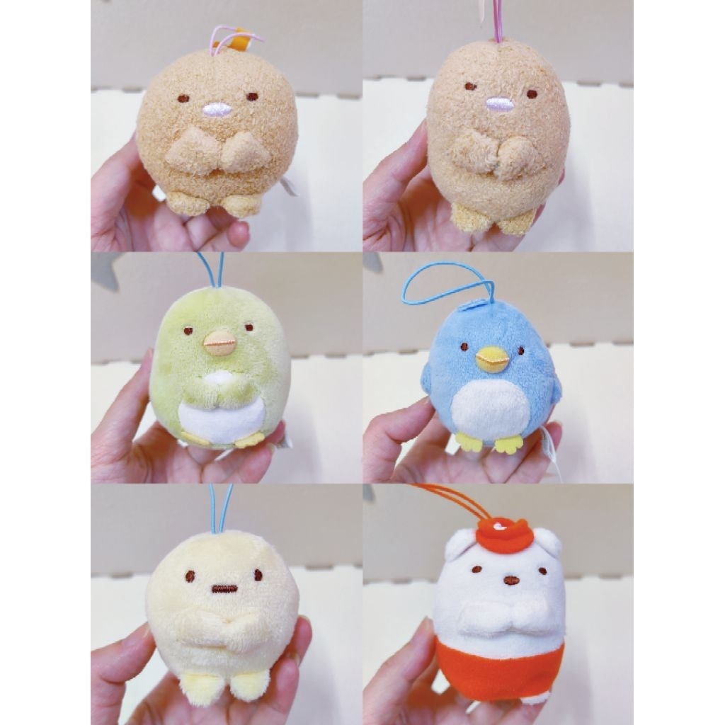 San-x Sumikko Gurashi พวงกุญแจมาสคอตก่อนรัก SKC86B Shirokuma Tonkatsu Penguin Tenori สายคล้องของเล่น