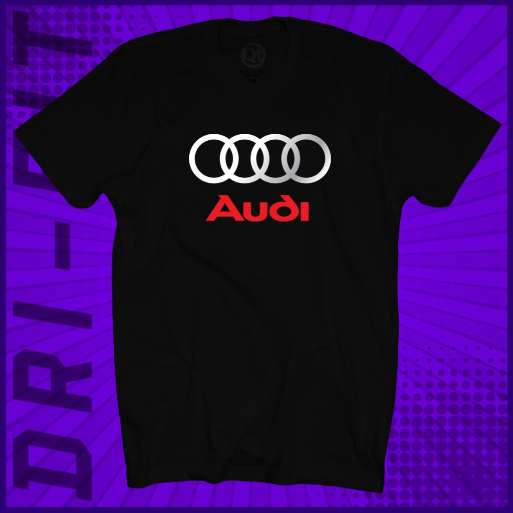 ใหม่ AUDI โลโก้รอบคอ 160GSM แขนสั้น 100% MICROFIBER DRI-FIT JERSEY UNISEX ผู้ใหญ่ S SERIES RS A4 A5 