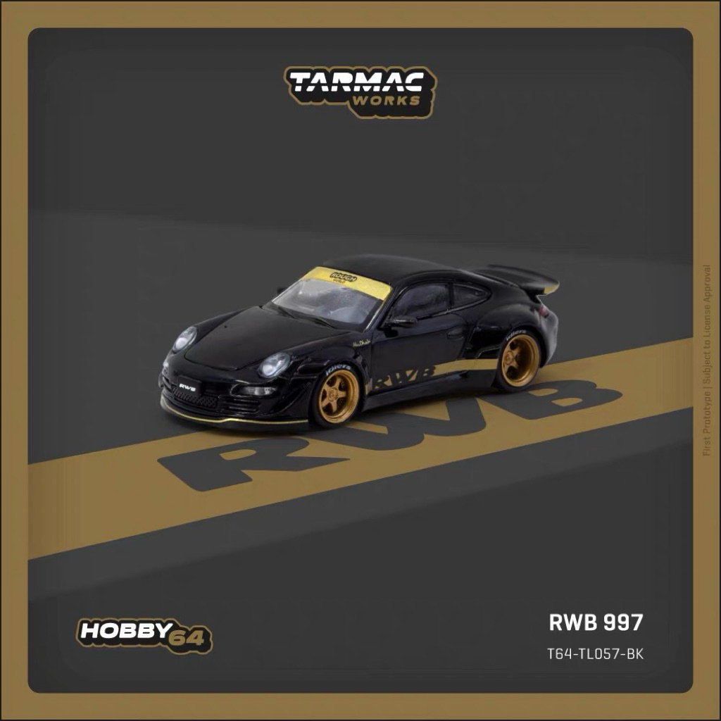 Tarmac Works Porsche RWB 997 Black Gold (Diecast 1/64)