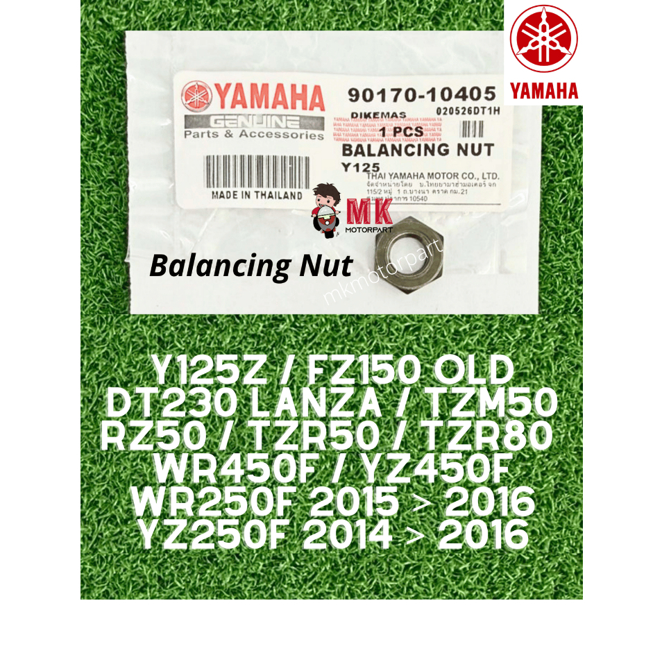 90170-10405 BALANCING NUT Yamaha Y125z FZ150 v1 DT230 TZM50 RZ50 TZR80 WR450F YZ450F WR250F YZ250F Y