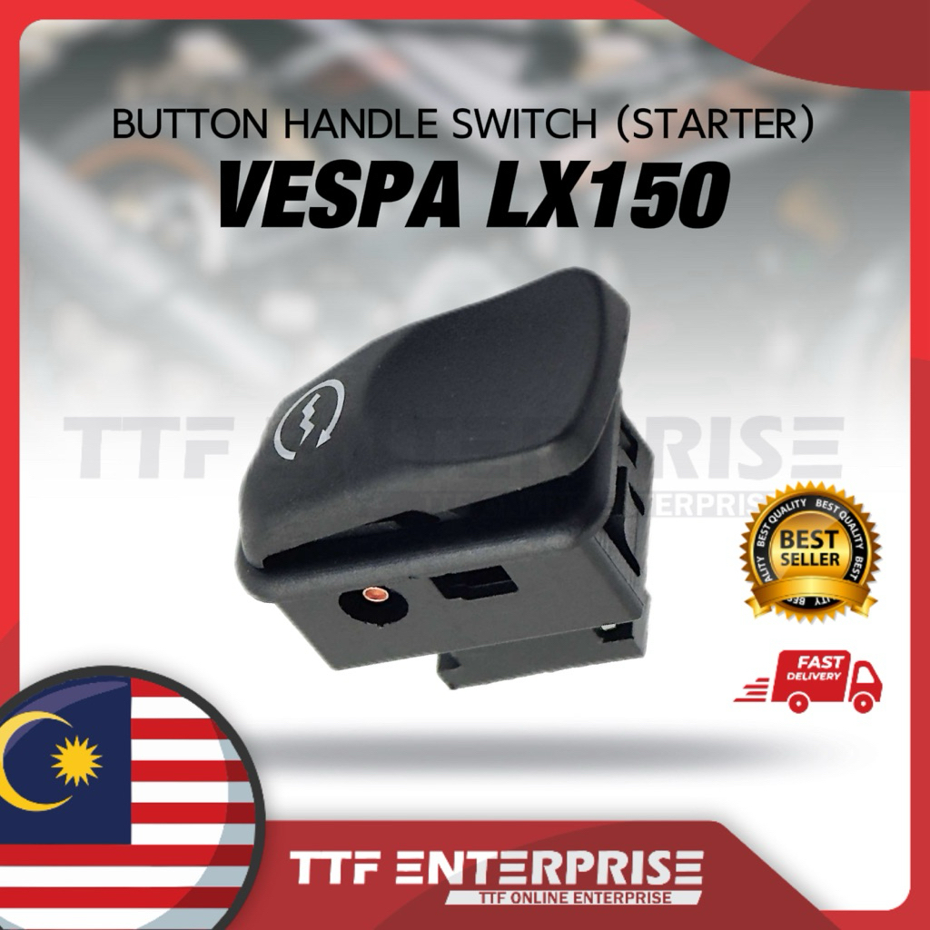 VESPA-LX150 BUTTON HANDLE SWITCH (STARTER) SWITCH BUTTON MOTOR LX 150 LX150