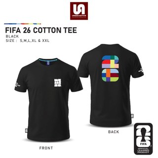 FIFA 2026 Unisex 100% Combed Cotton Tee - Black S-XXL