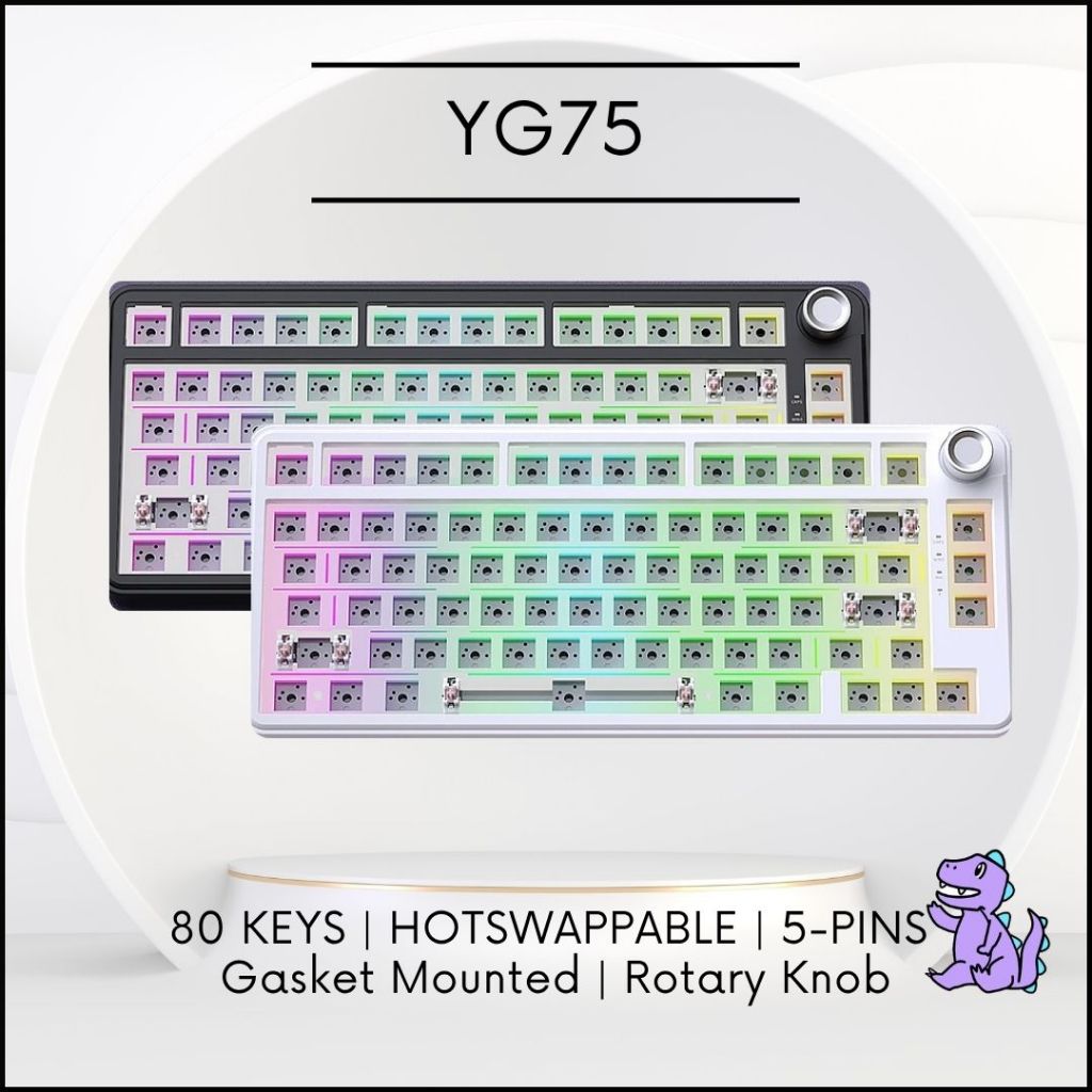ที่75 ไร้สาย 75% ปะเก็นคีย์บอร์ดแบบกลไกติดตั้ง | GMMK pro ไร้สายพร้อมลูกบิด | IK75 75v5