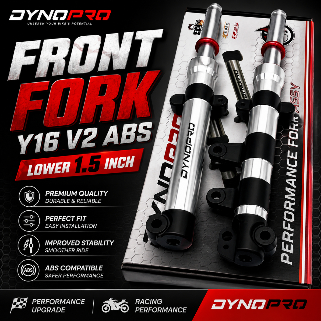 DYNOPRO ด้านหน้าสําหรับK CNC LAY LC135 Y15 Y16 V2 ABS CHROME TEBAL LOWED 1.5INC
