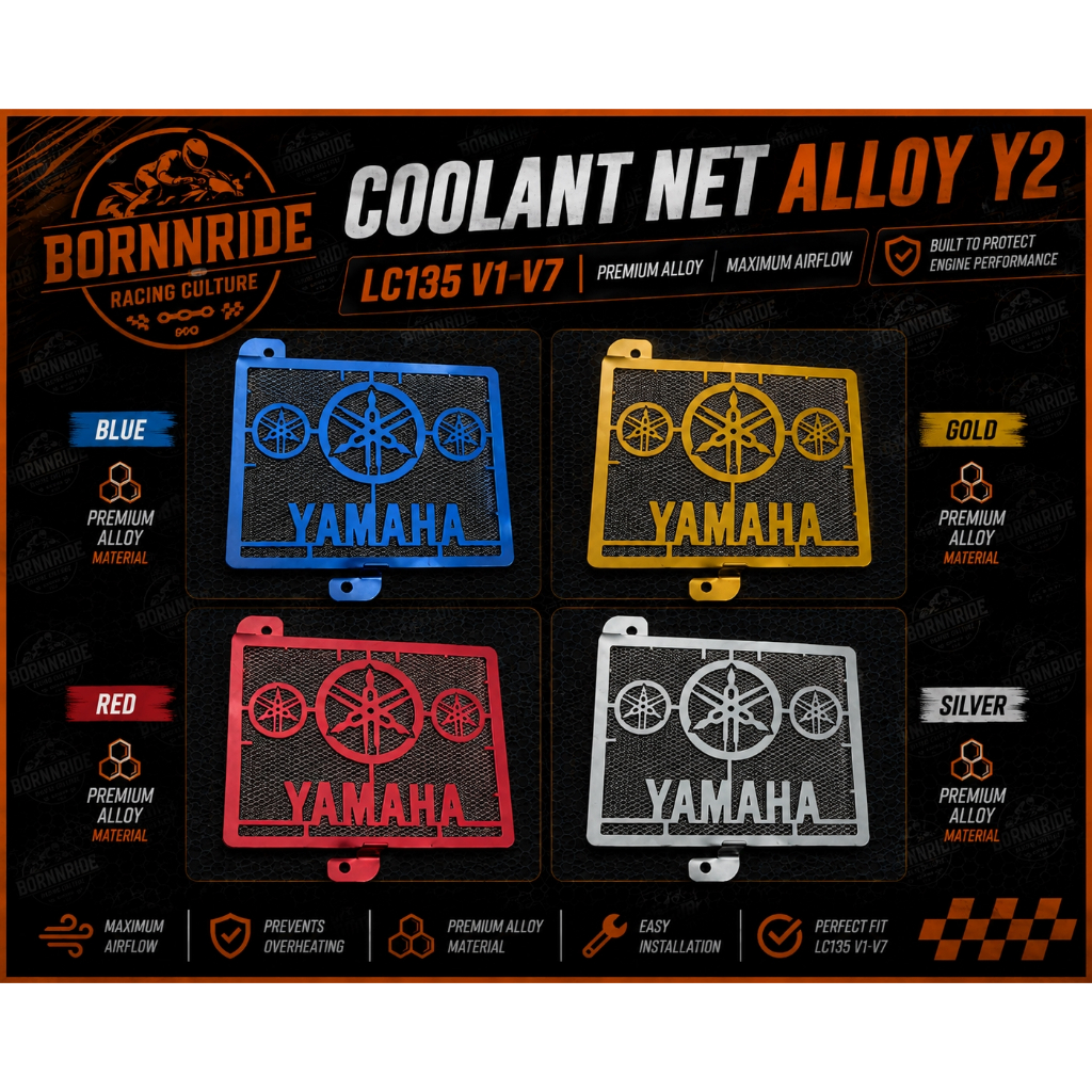 ฝาครอบหม้อน้ํา (Coolant Net) Y2 LC135 v1 V2 v3 v4 v5 v6 FOCUS R ! - -