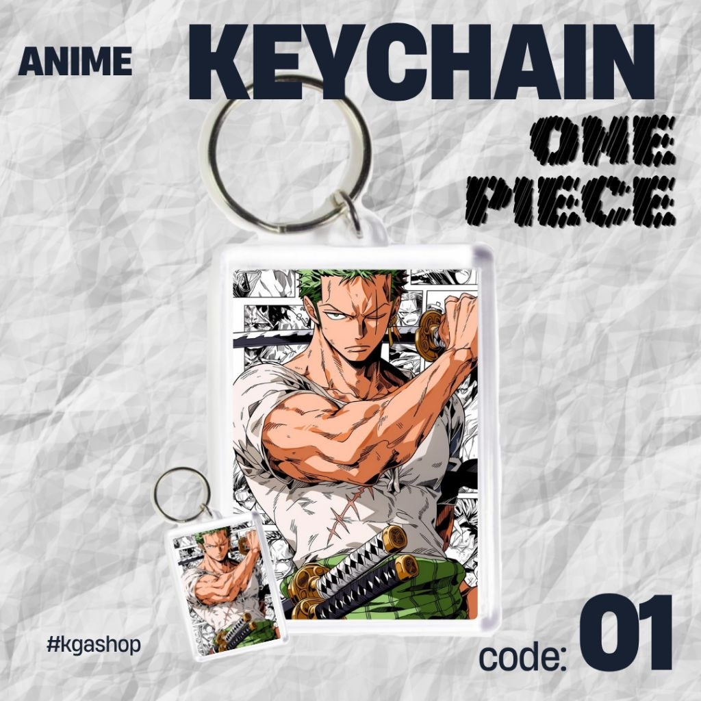 [KEYCHAIN] ONE PIECE ZORO ANIME KEYCHAIN MERCH ZORO B