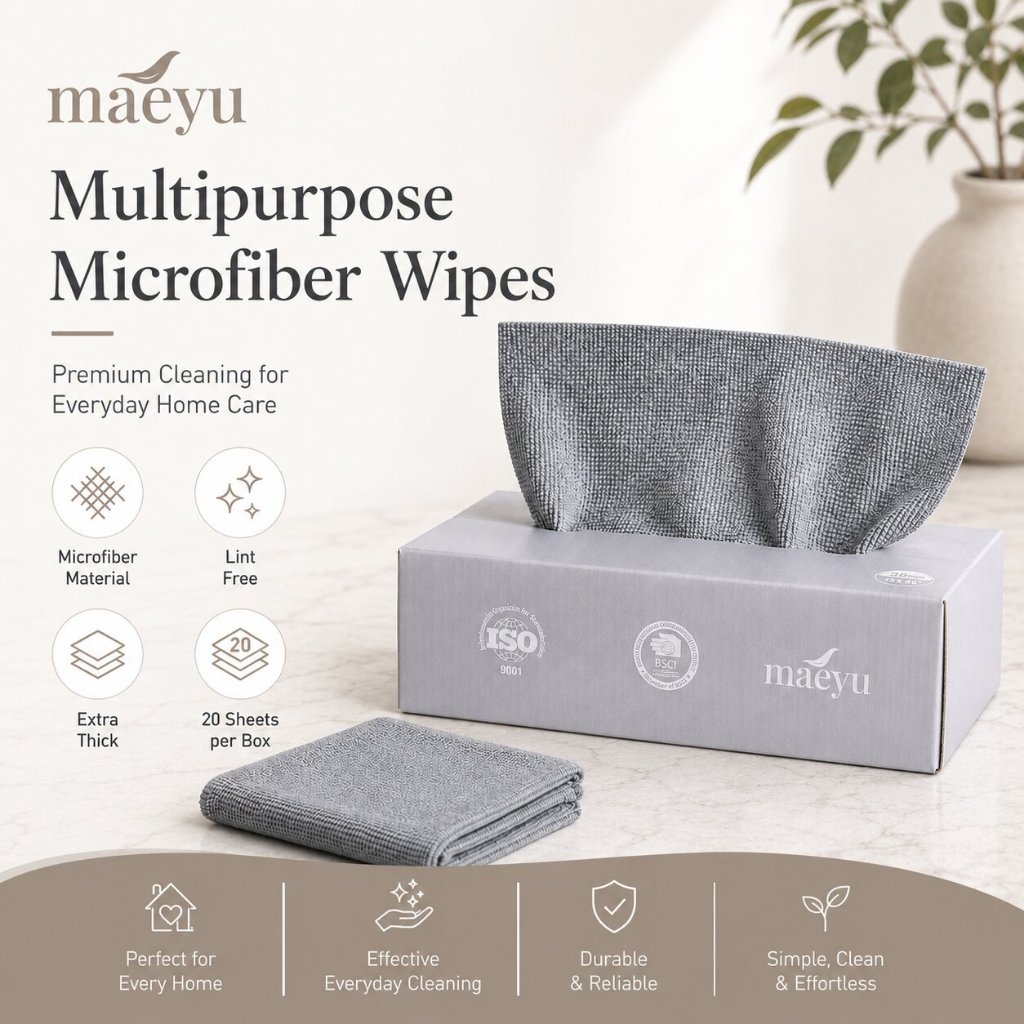 ผ้าเช็ดทําความสะอาดไมโครไฟเบอร์ maeyu | โซฟาและกระจก | ผ้าสําลีหนาพิเศษฟรี | ผ้าอเนกประสงค์