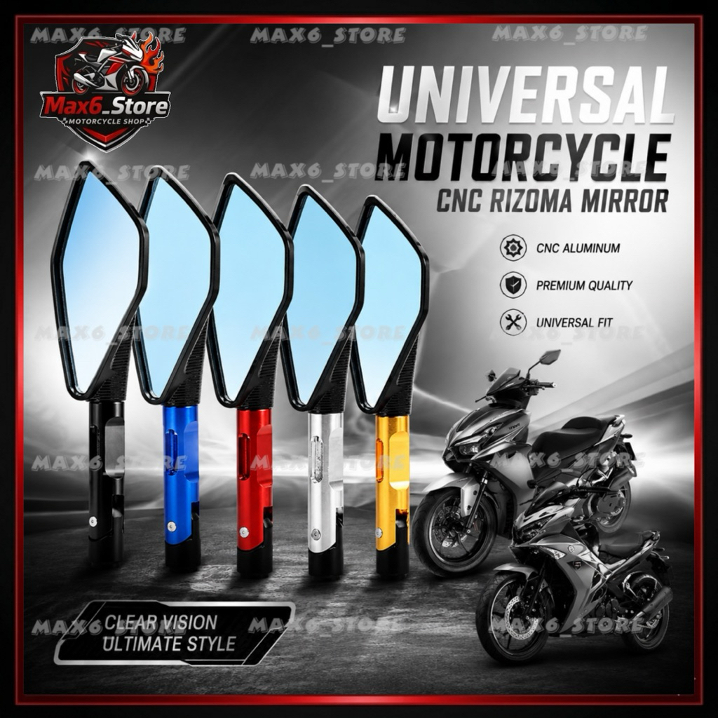 UNIVERSAL RlZ0MA ด้านข้างกระจก Y15 LC Y16 RS NVX NOVA XMAX VF3i RSX VARIO ADV EGO AX200 R15 MT15 EX 