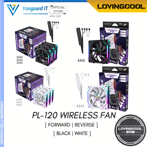 LOVINGCOOL PL-120-1 / PL-120-3 WIRELESS BLOCK ARGB PC CASE FAN SINGLE PACK / COMBO PACK
