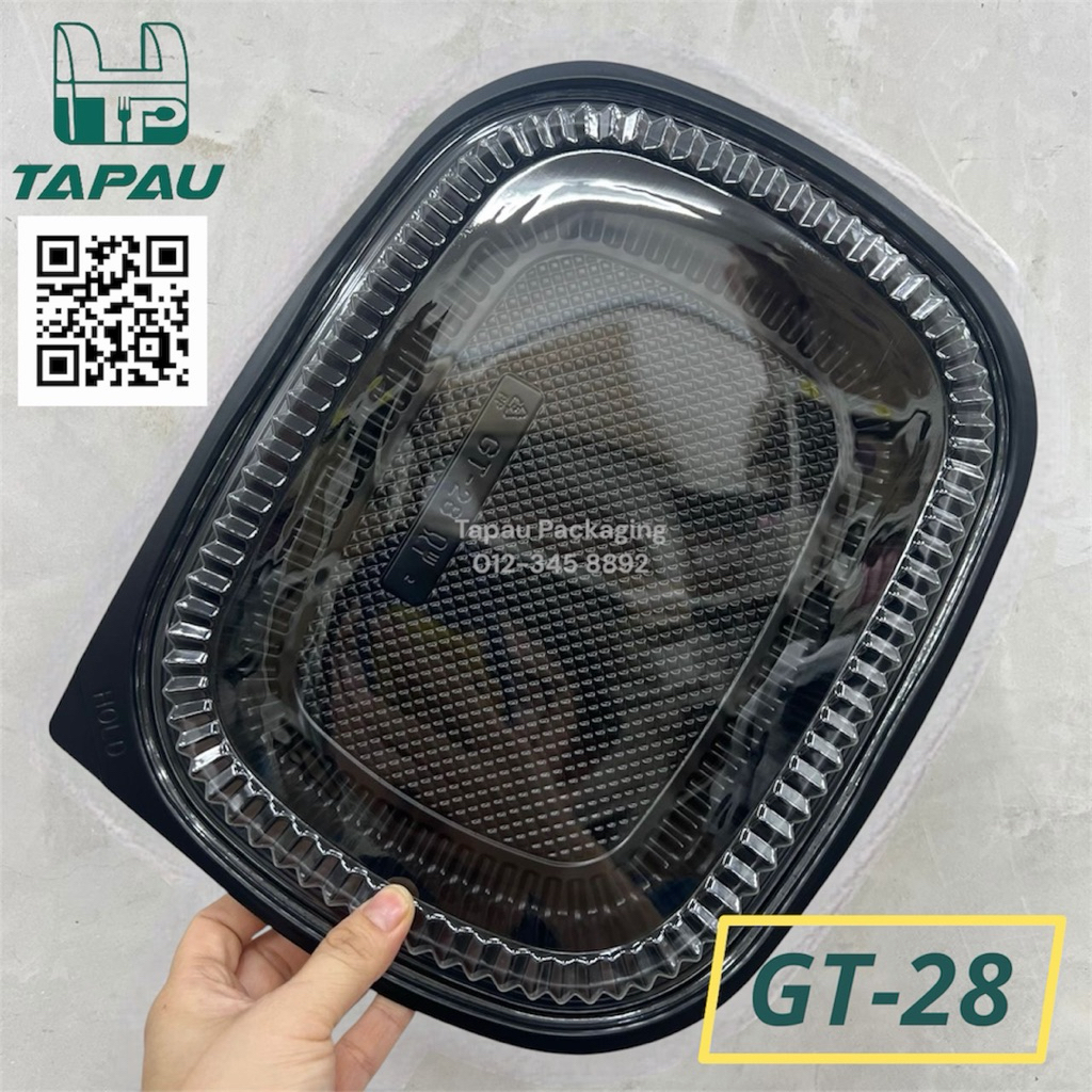 GT-28 { SIMILAR WITH BX 289 ] ถาดพลาสติกสีดําพร้อมฝาปิด ( 5 ชุด )
