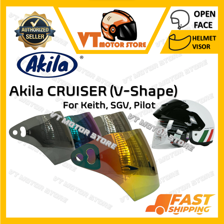 ข้อเสนอ AKILA KEITH Cruiser v3 / LASER PILOT / SGV CRUISER HELMET VISOR (V-SHAPE)