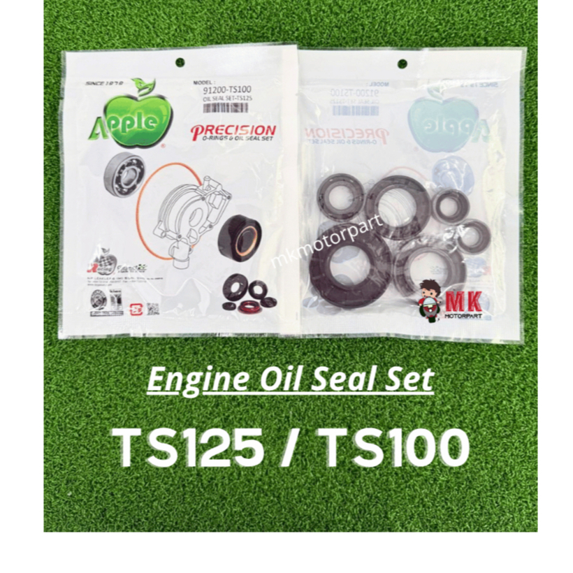 ชุดซีลน้ํามัน Suzuki TS125 / TS100 ซีลน้ํามันเครื่องยกเครื่อง TS125ER / TS100ER [ Set/6Pcs ]