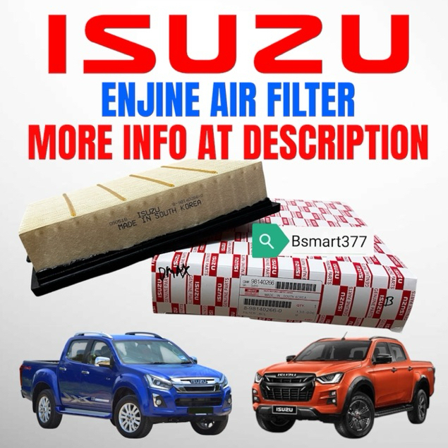 Isuzu enjine กรองอากาศ d-max rg01 1.9L 3.0L 2012-2015 (BLUE POWER)/dmax rt50/85 2.5L 3.0L 8-98140266