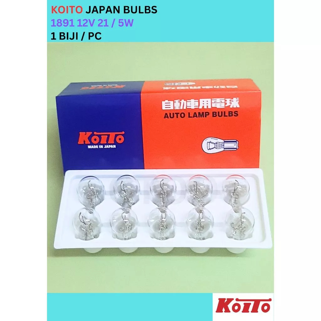 1891 KOITO Japan หลอดฮาโลเจน Mentol >>> T20 12V 21/5W