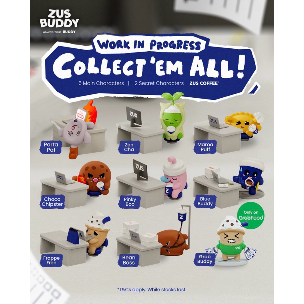 ZUS COFFEE ZUS BUDDY ทํางานในความคืบหน้า ยืนยันฟิกเกอร์รุ่น Limited Edition