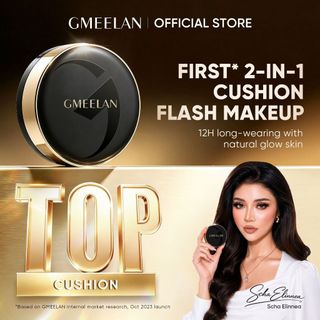 GMEELAN Black Truffle Air Cushion Foundation Concealer Oil Control High Coverage Makeup Long-lasting