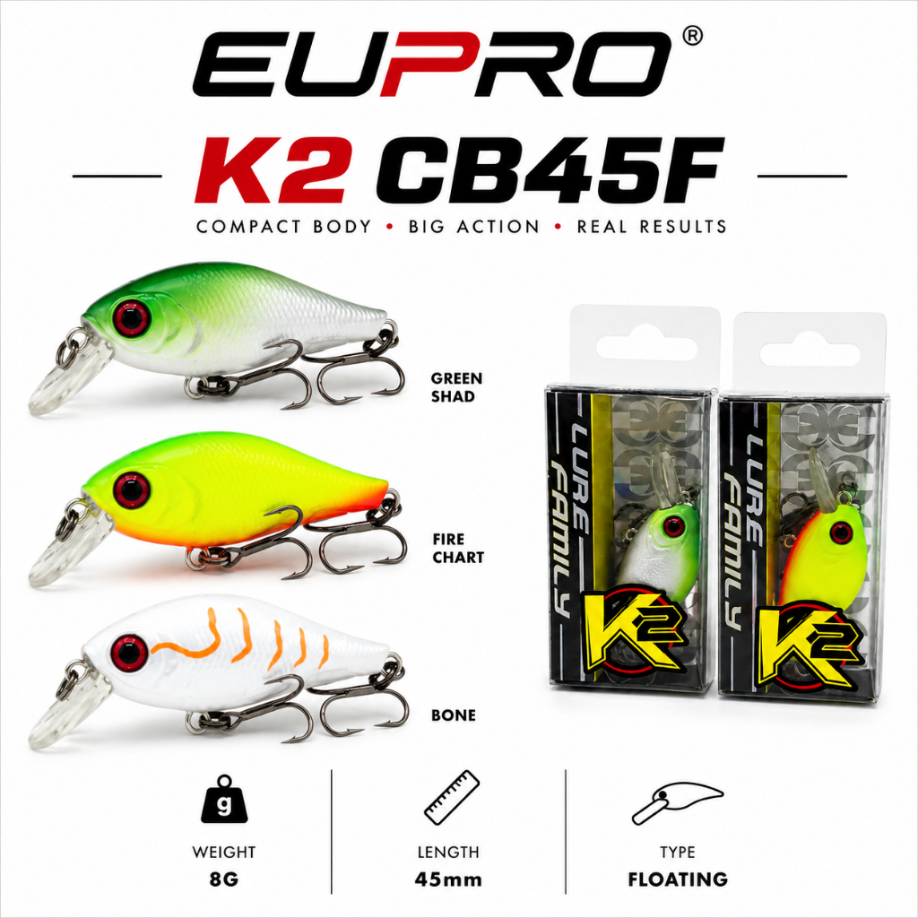 EUPRO K2 LURE FAMILY CB45F 45mm 8g Minnow LURE