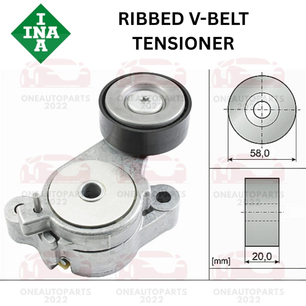 INA GERMANY RIBBED V-BELT TENSIONER VW JETTA 1.4 TSI (TC) GOLF mk6 1.4TSI SCIROCCO 1.4TSI TOURAN 1.4
