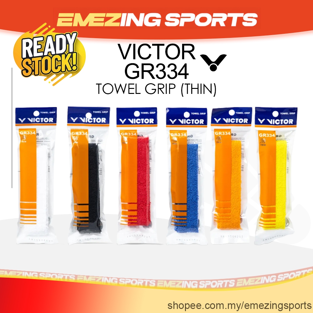 Victor GR334 Badminton Thin Towel Grip (แพ็คเดี่ยว) - GR 334 GRIPS GR334CPS CPS CAPSULE