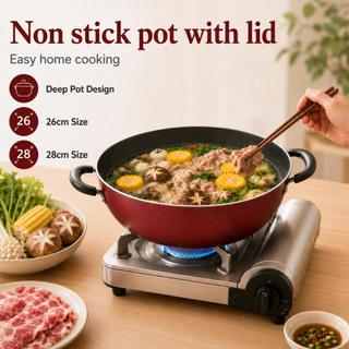 Kuali Telur Non Stick Bulat 26cm – Kuali Penggorengan Telur Dadar Anti Melekat untuk Memasak Serbaguna Kuali Telur 圆形不粘锅