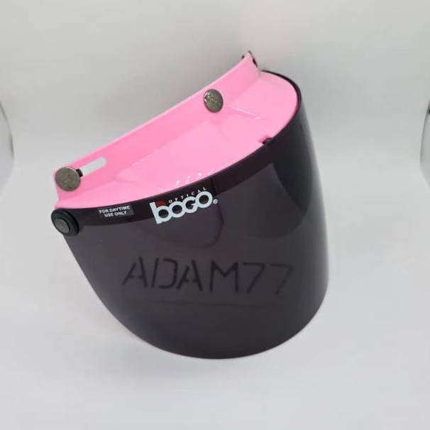 [ VISOR ] BIKKO BOGO DARK GREY TWO TONE 3 ปุ่ม VISOR สําหรับ MS88 MHR SGV STENG KEITH 903 หมวกกันน็อ