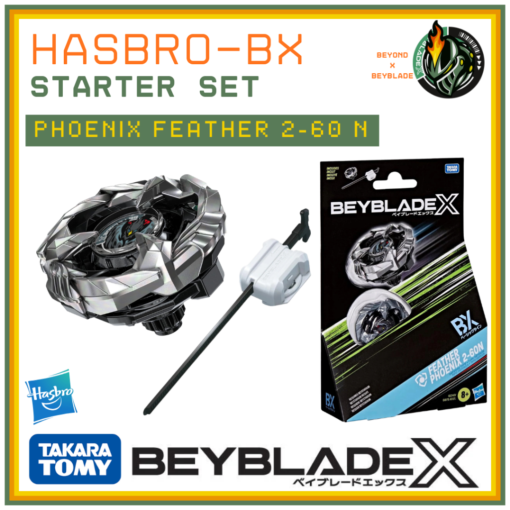 Takara Tomy Hashbro Beyblade X PhoenixFeather / Phoenix Feather 2-60 N Starter Set [BLACK PHOENIX FE