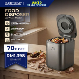 Electrova EcoWaste Master Food Waste Disposer | UV Disinfection | 3L Capacity | Reduce Waste Up to 90%