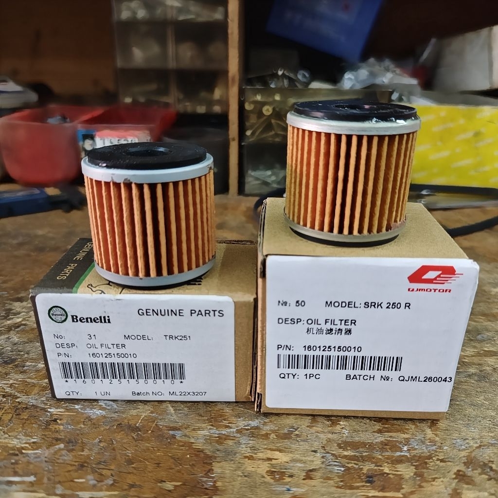 (แพ็คใหม่) QJ MOTOR / Benelli กรองน้ํามัน TRK 251 Leoncino 250 TNT 25 BJ 250 SRK 250 R 160125150010 