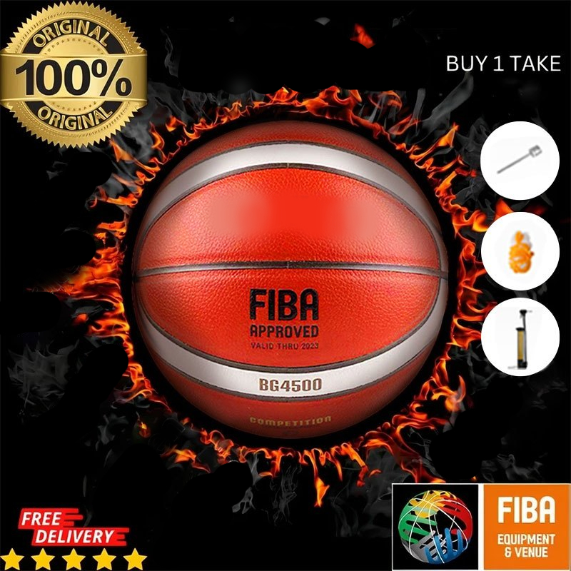 Molten BG4500 BG5000 GG7X บาสเก็ตบอลหนังคอมโพสิต FIBA ไซส์ 7