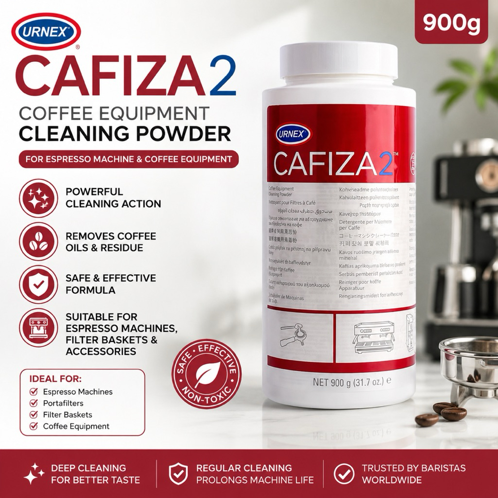Urnex Cafiza 2 อุปกรณ์กาแฟเอสเปรสโซผงทําความสะอาดเครื่อง 900g