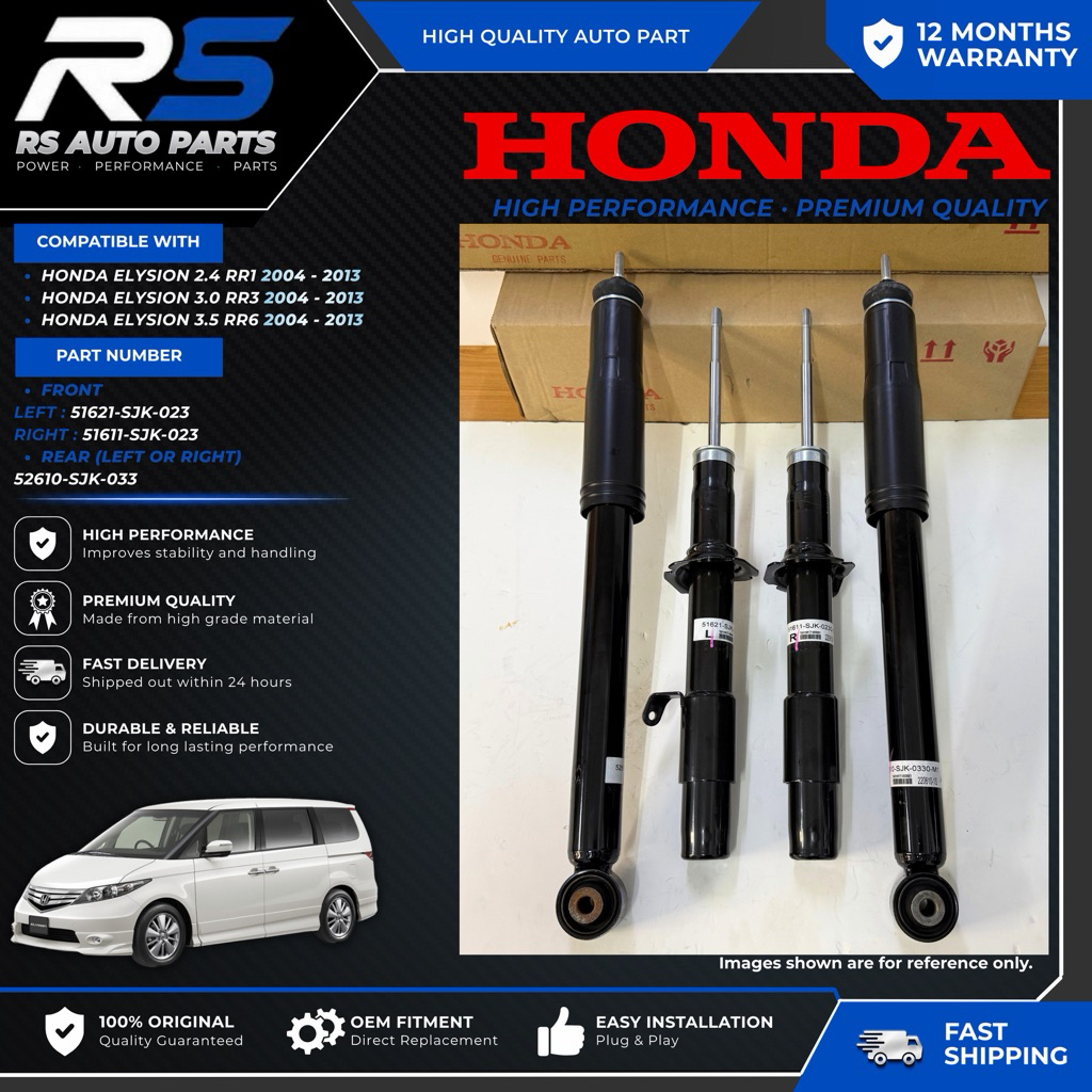 โช้คอัพพรีเมี่ยมชุดด้านหน้าด้านหลังสําหรับ Honda Elysion RR1 RR3 RR6 2.4 3.0 3.5 2004 - 2013