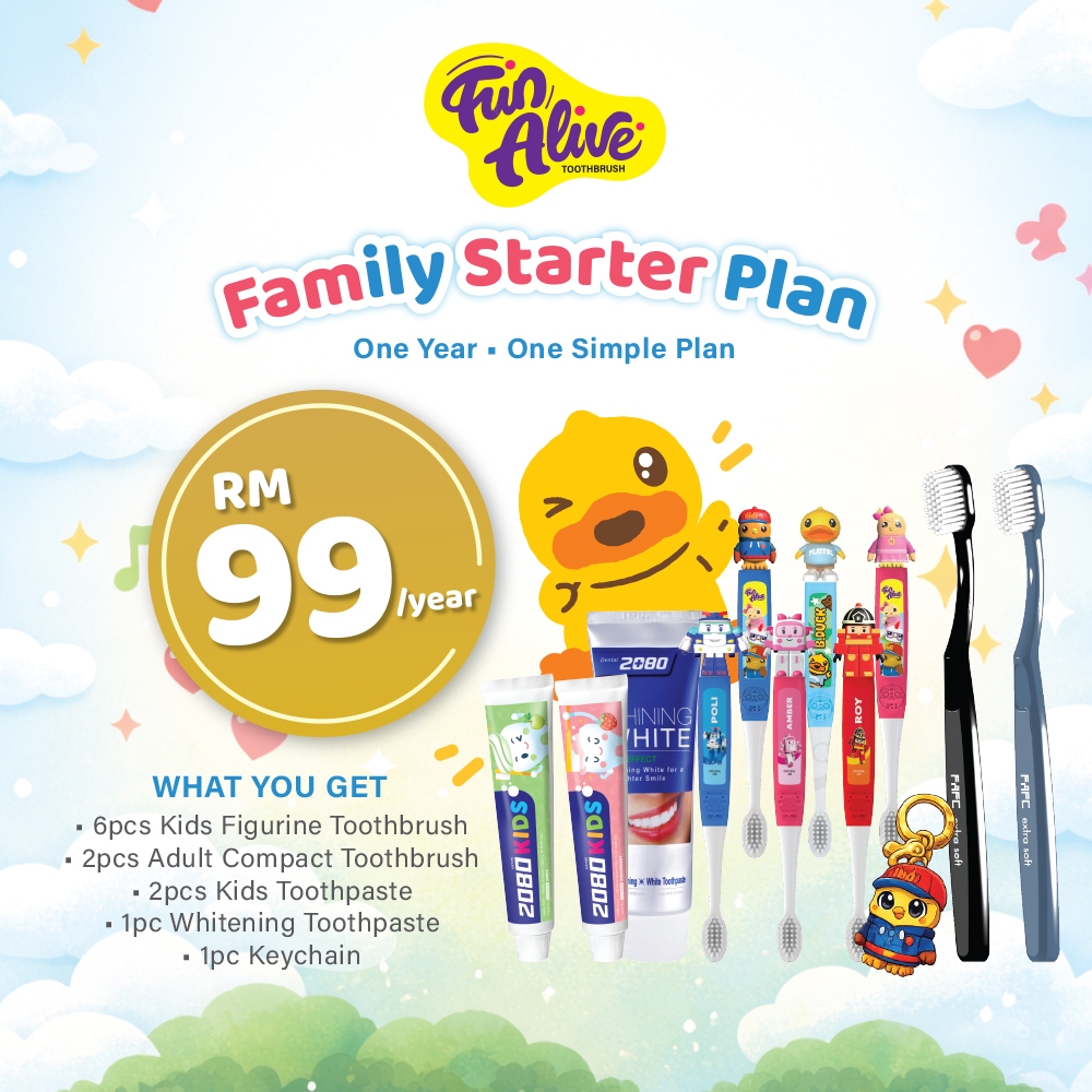 Fun Alive Family Plan RM99 (11-IN-1 Super Value) - Robocar Poli B. Duck Didi & Friends (ฟรีกล่องตาบอ