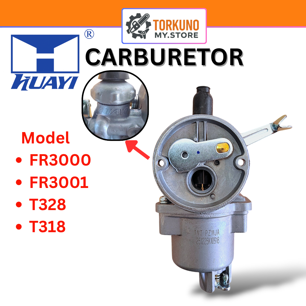 HUAYI FR3000 FR3001 T328 T318 คาร์บูเรเตอร์เครื่องตัดแปรง Mesin รัมพุต
