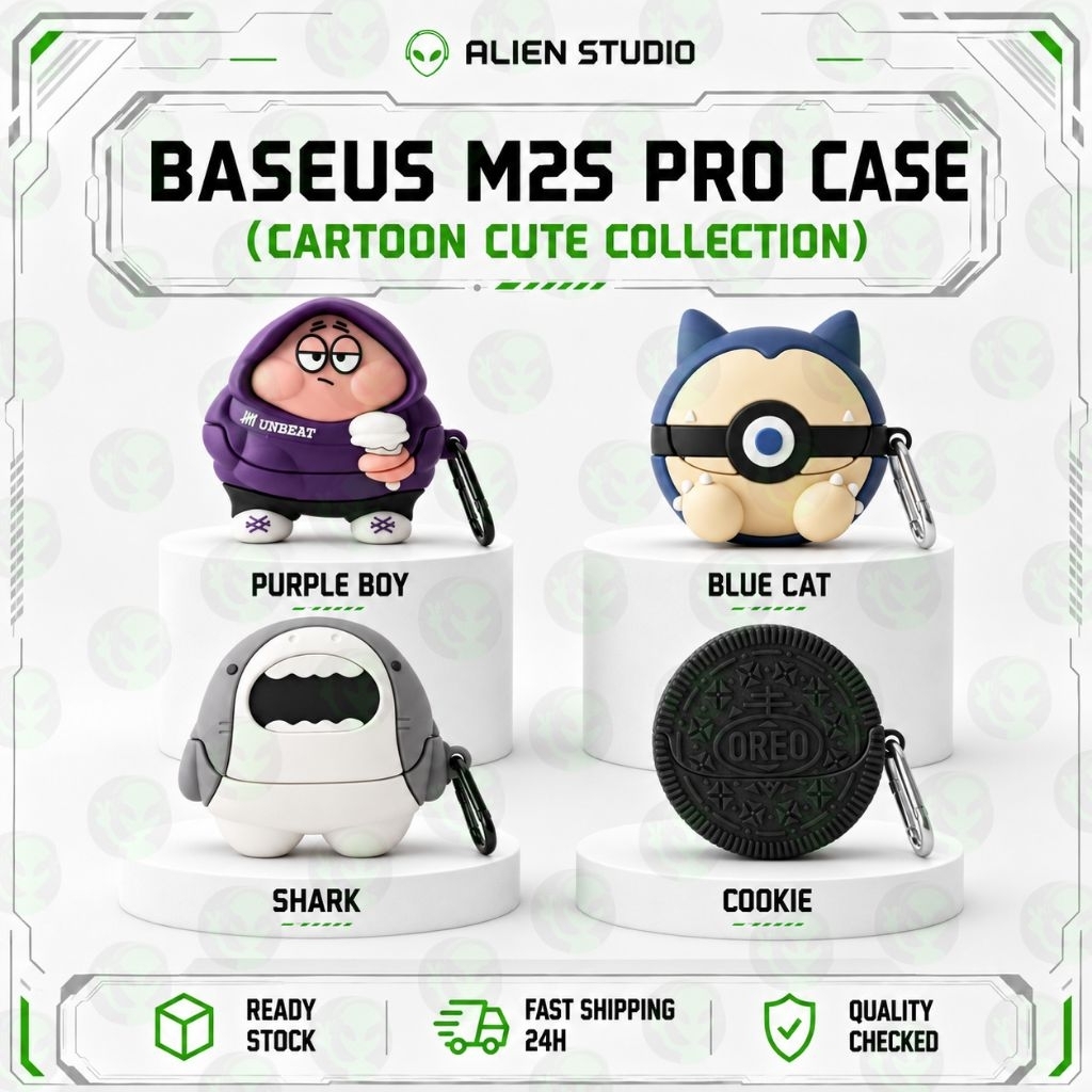 Baseus Bowie M2s Pro Case Wireless Earbud Protective Shell Soft Silicone Casing Baseus M2s Anc Case