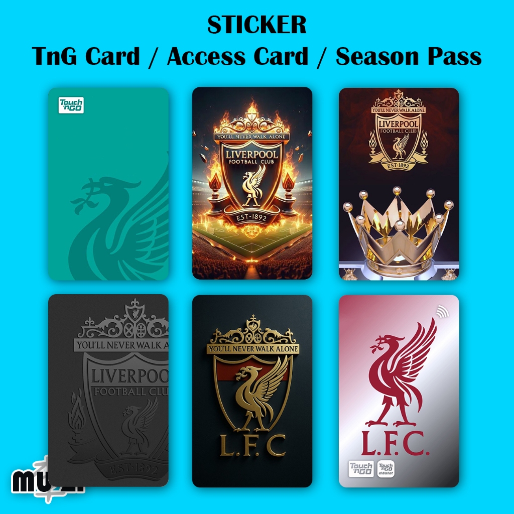 สติ๊กเกอร์การ์ด Liverpool TnG สติ๊กเกอร์ NFC กันน้ํา วัสดุแข็งหนา Liverpool Touch n Go Card STICKER
