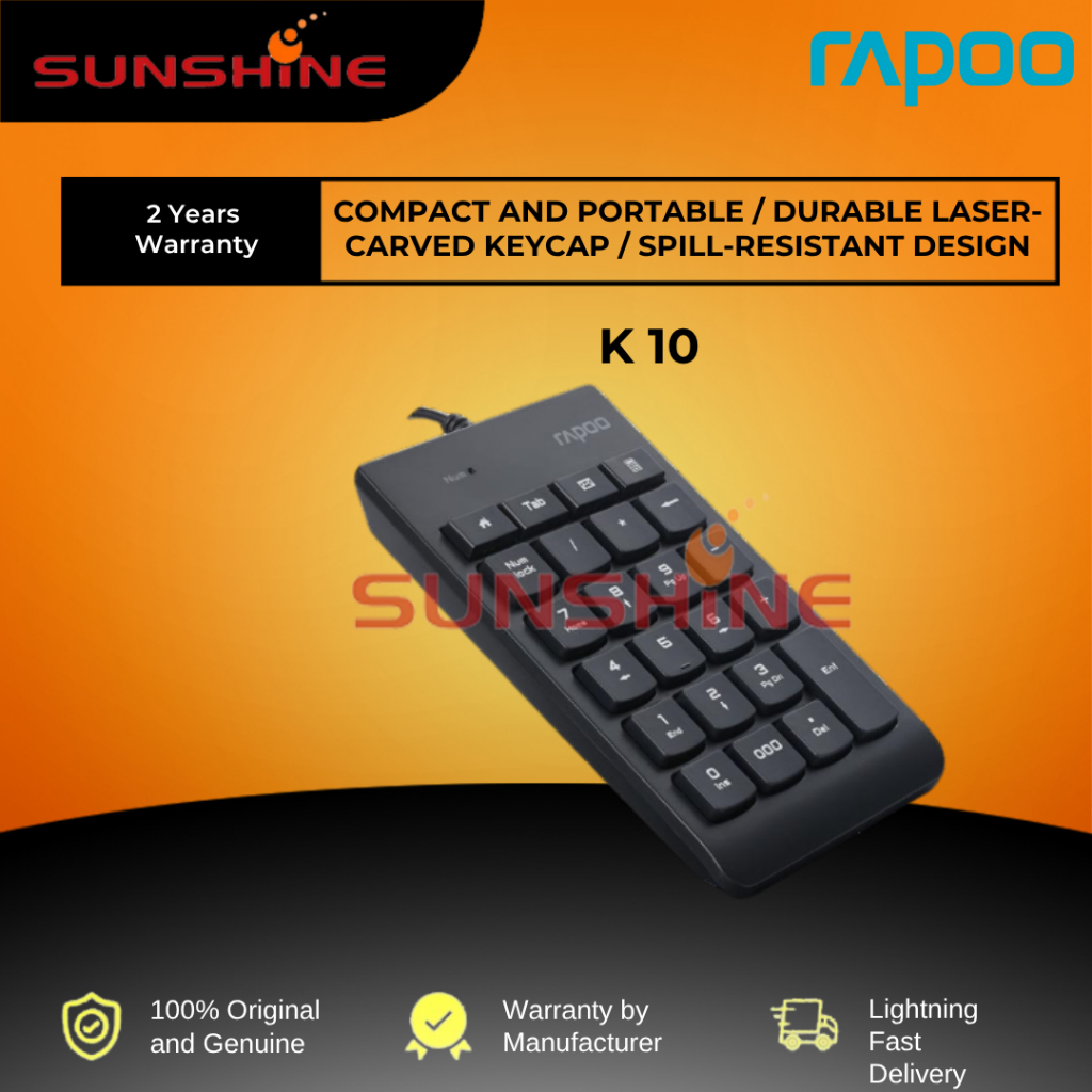 RAPOO NUMPAD คีย์บอร์ด K10/K50