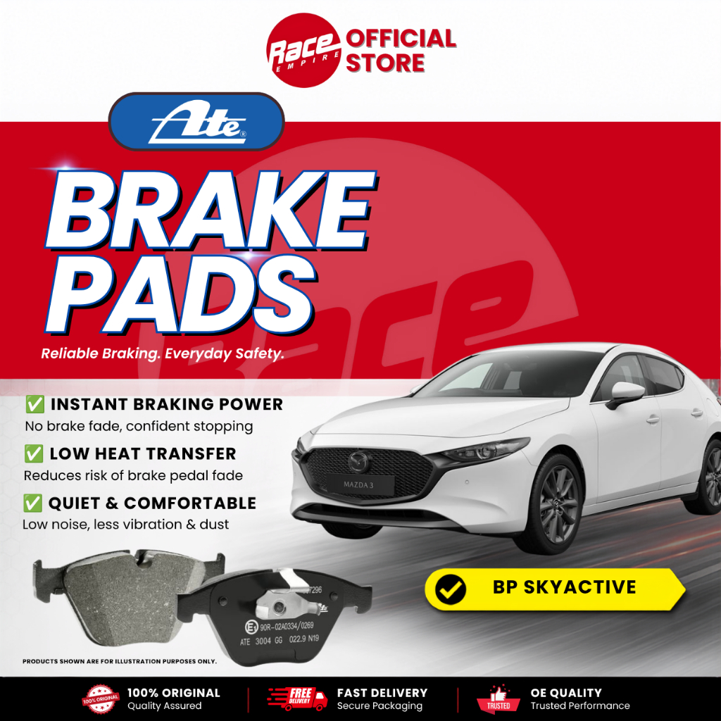 ผ้าเบรคหลัง ATE - MAZDA 3 BP Skyactive18