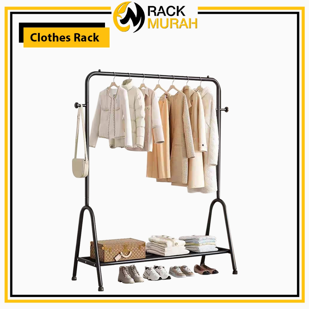 RAK BAJU AMPAIAN BAJU LAUNDRY RACK STEEL DRYING RACK แขวนผ้า RACK STAND 1 ชิ้น