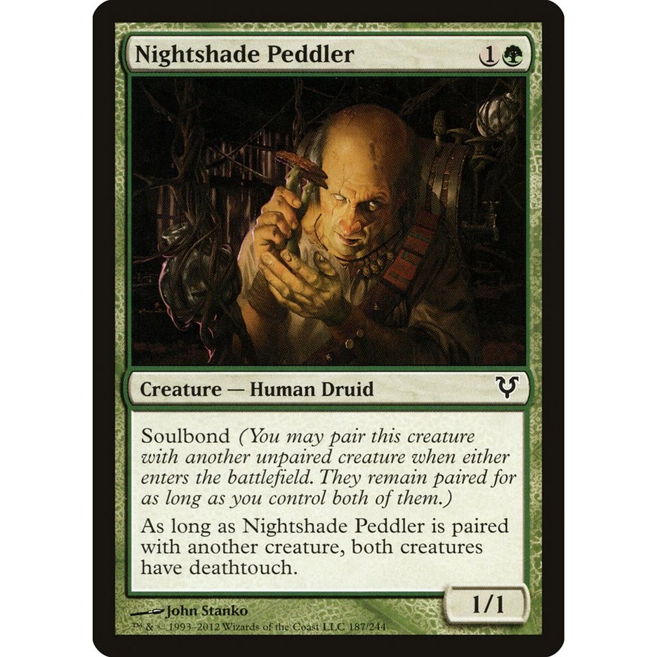 MTG: (AVR) C 187 - Nightshade Pedler การ์ดเดี่ยว Avacyn Restored