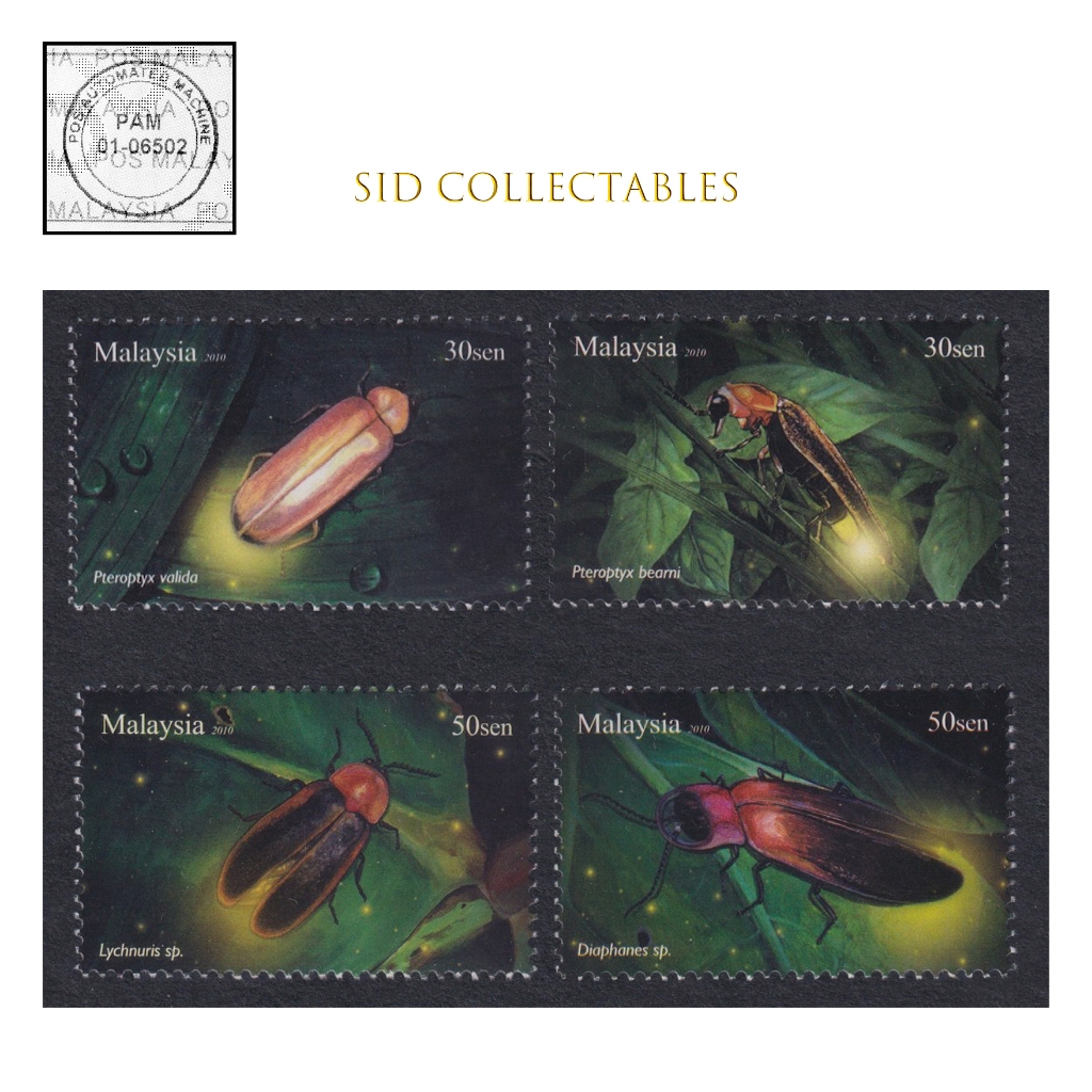 2010 FIREFLY แมลง / KELIP KELIP BUGS 4 STAMP OF 2 VALUES NATURES WONDER MNH