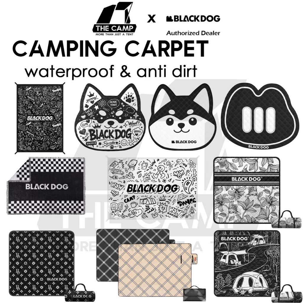 Blackdog Camping Picnic พรมสีดําแบบพกพากันน้ํากลางแจ้ง CBD2300DZ013 BD-YCD002 BD-YCD003 BD-DZ23001