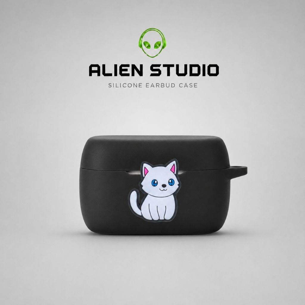 ALIEN STUDIO 3D สไตล์ซิลิโคนฝาครอบป้องกันสําหรับ Jabra Elite 2 กรณี + ปากกาทําความสะอาด + เชือกเส้นเ