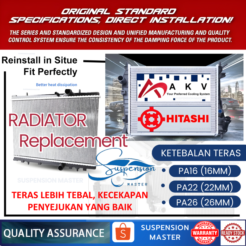 AKV HITASHI - วิทยุใหม่ - PERODUA KANCIL 660 850 AUTO MANUAL 1993-2009 - PA16 PA22 PA26