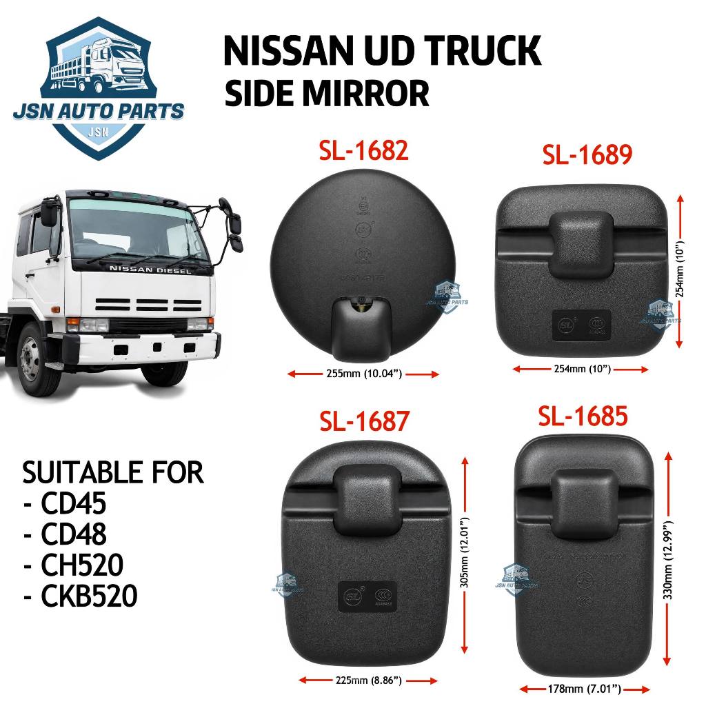 Nissan UD รถบรรทุกกระจกมองข้าง Cermin Sisi Lori CH520 CD45 CD48 CKB520 SL1682 SL1685 SL1687 SL1689
