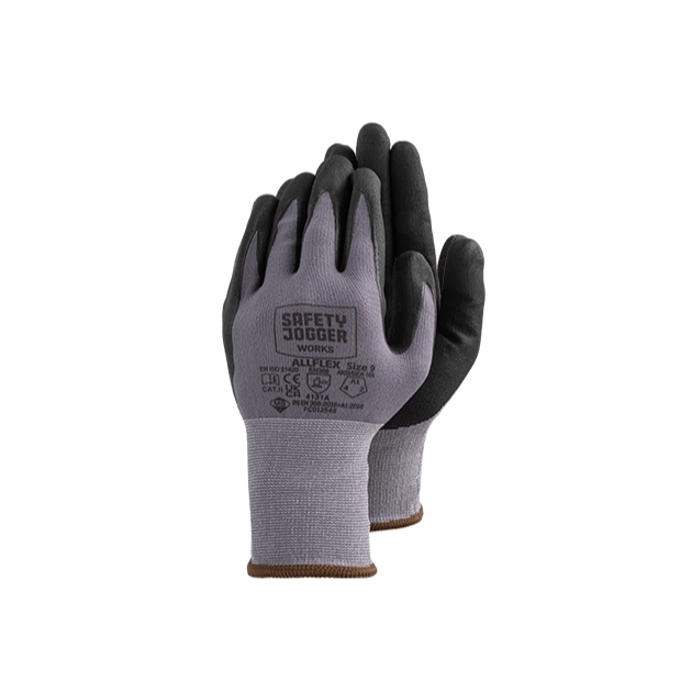 Safety Jogger ALLFLEX ถุงมือทํางานเพื่อความปลอดภัย ถุงมือจับสูงเคลือบไนไตรล์