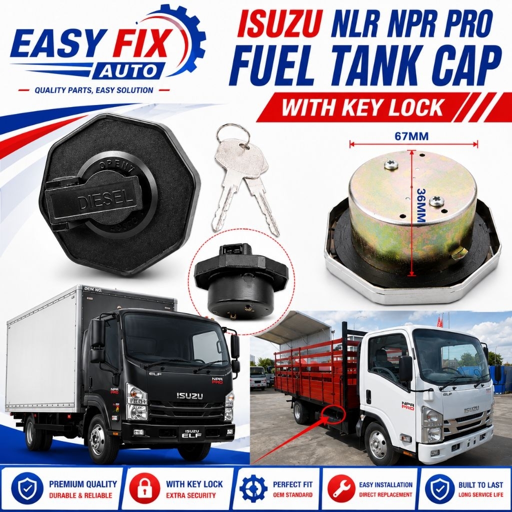 Isuzu Npr pro npr81 frr ฝาถังน้ํามัน สีดํา สี NLR PRO NMR NPR150 NPR155