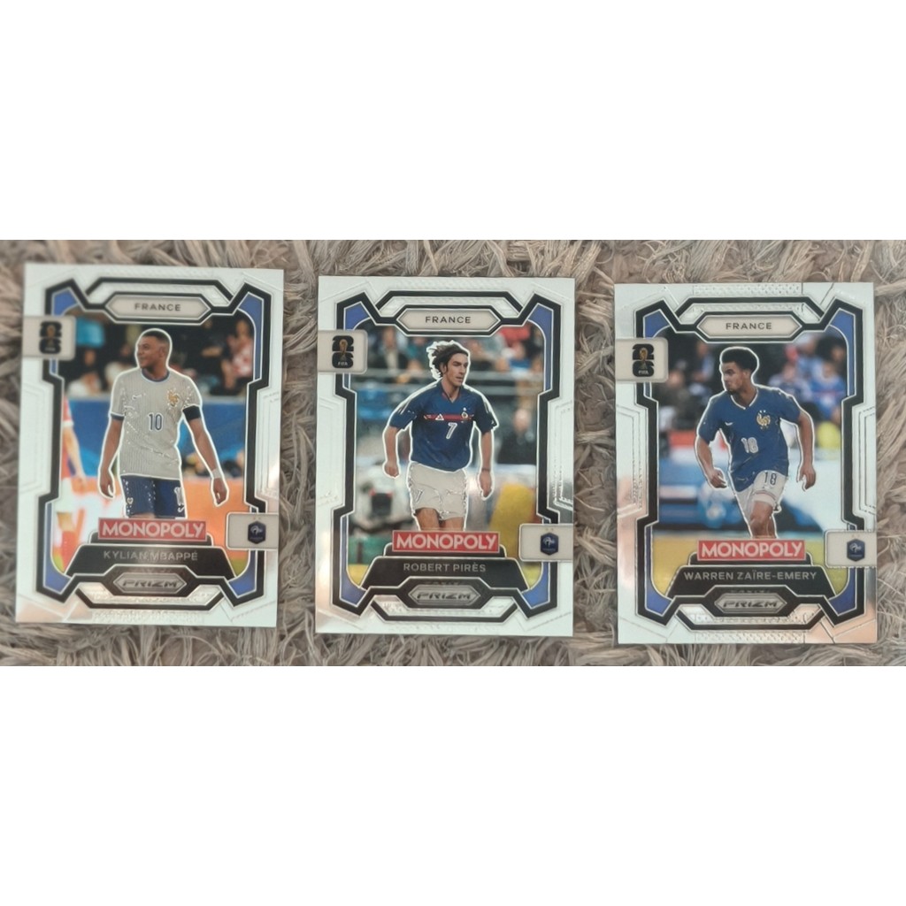 PANINI MONOPOLY WORLD CUP PRIZM FRANCE FOOTBALL LIMITED EDITION MBAPPE PIRES PSG EMERY CARD