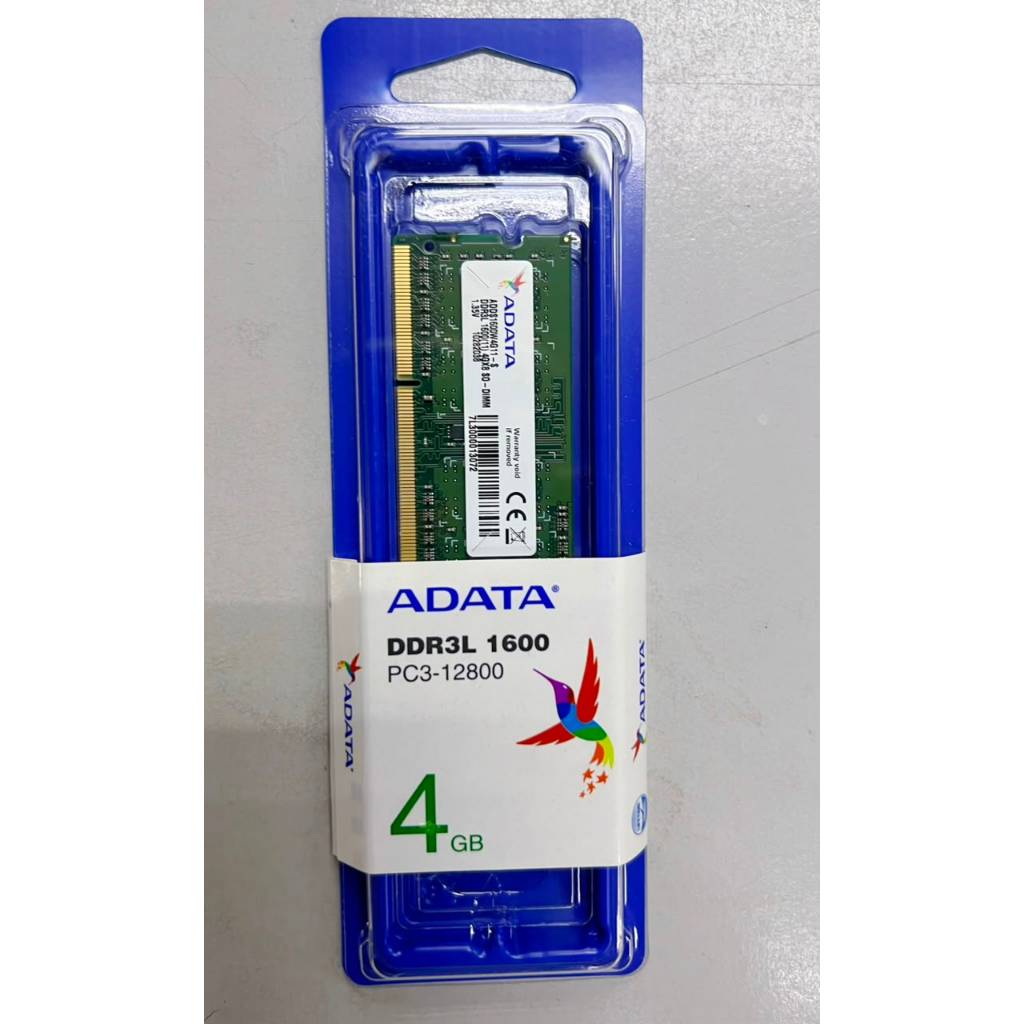แล็ปท็อป DDR3L 1600 MHZ Ram 4GB DDR3L PC3-12800 ADATA