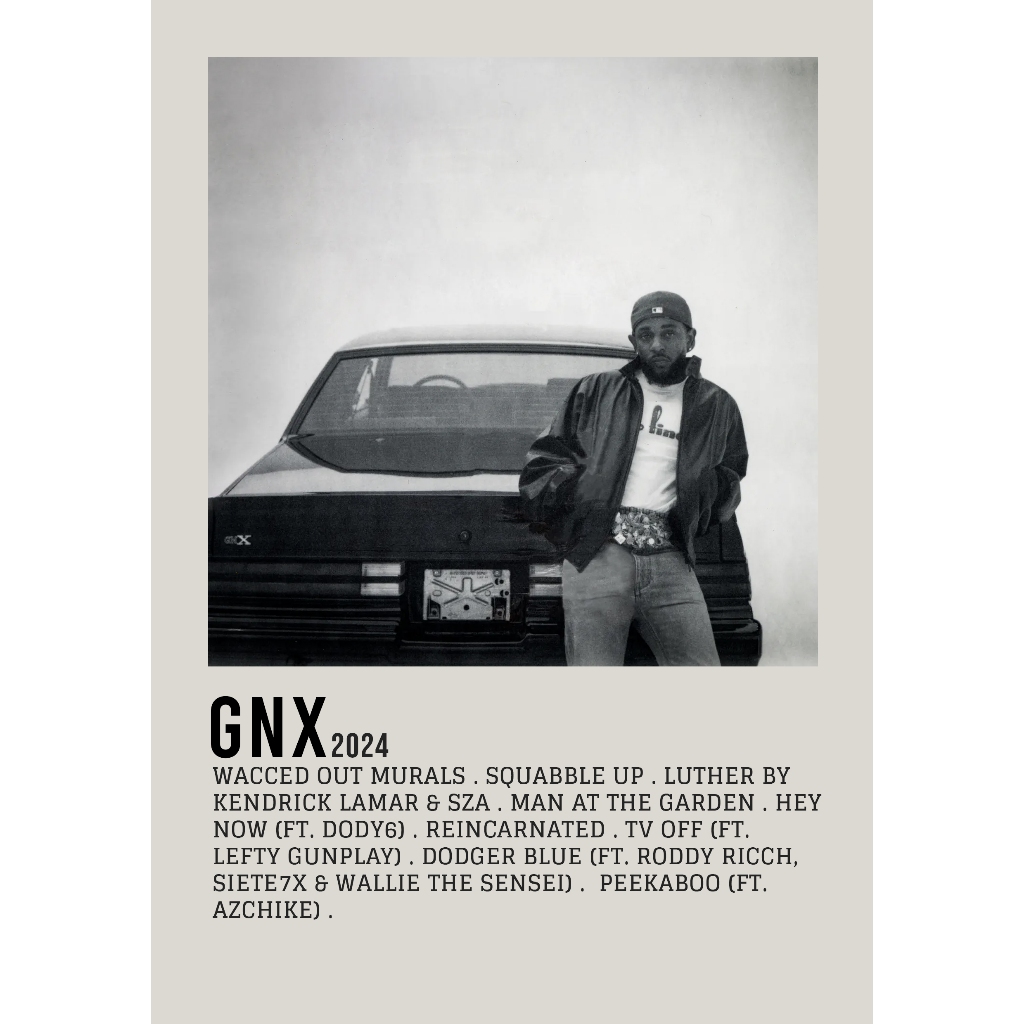 โปสเตอร์ปก อัลบั้ม GNX โดย Kendrick Lamar